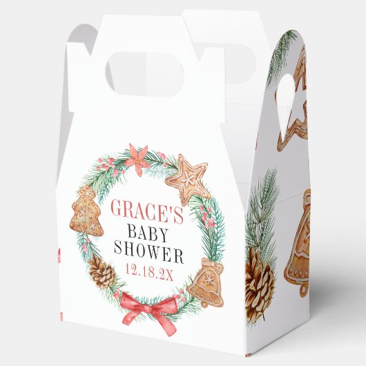 Een liefje is op weg Cookie Christmas Baby shower Bedankdoosjes (Geopend)