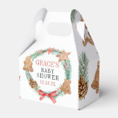 Een liefje is op weg Cookie Christmas Baby shower Bedankdoosjes (Voorkant Zijde)