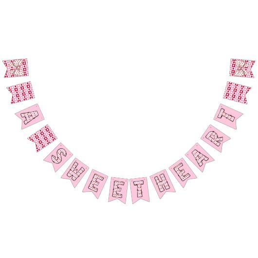 Een liefje, roze en rood hart vlaggetjes (Alle)