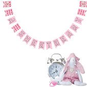 Een liefje, roze en rood hart vlaggetjes