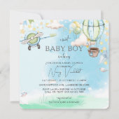 Een lieve baby jongen is op weg naar het Baby show Kaart (Voorkant)