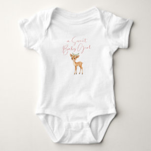 Een lieve baby meisje Woodland Deer Romper