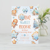 Een lieve Cookie Boy Kerstmis 1e verjaardag Kaart (Staand voorkant)