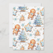 Een lieve Cookie Boy Kerstmis 1e verjaardag Kaart (Achterkant)