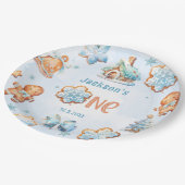 Een lieve Cookie Boy Kerstmis 1e verjaardag Papieren Bordje (Gekanteld)