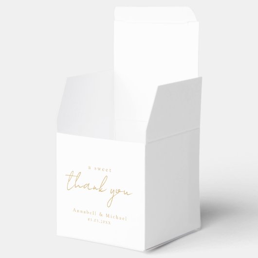 Een lieve dank! Minimale, luxe bruiloft Bedankdoosjes (Geopend)