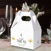 Een lieve dank u Bloemen Monogram Minimale bruilof Bedankdoosjes