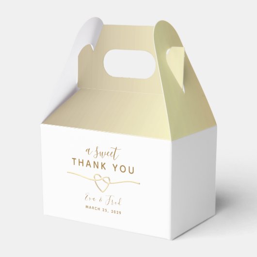Een lieve dank u bruiloft gunst box bedankdoosjes (Achterkant)