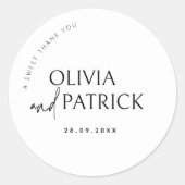 Een lieve dank u bruiloft gunst Label Sticker (Voorkant)