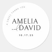 Een lieve dank u bruiloft gunst Label Sticker (Voorkant)