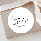 Een lieve dank u bruiloft gunst Label Sticker