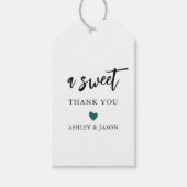 Een lieve dank u bruiloft of Vrijgezellenfeest gun Cadeaulabel (Voorkant)