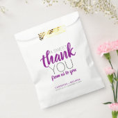 Een lieve dank u donker Paarse grijs moderne bruil Bedankzakje (Gezegeld)