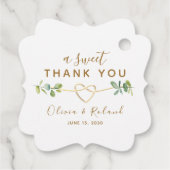 Een lieve dank u gouden bruiloft gunst Labels (Achterkant)