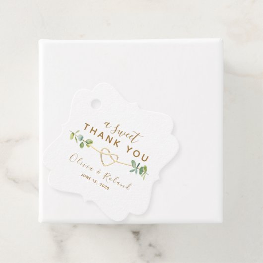 Een lieve dank u gouden bruiloft gunst Labels (In situ)