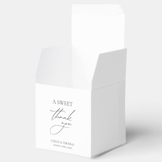 Een lieve dank u minimale bruiloft bedankdoosjes (Geopend)