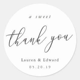 Een lieve dank u Vrijgezellenfeest bruiloft gunst Ronde Sticker