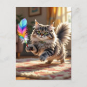 Een lieve kat om in contact te blijven briefkaart (Voorkant)