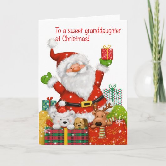 Een lieve kleindochter met kerst kaart (Voorkant)