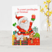 Een lieve kleindochter met kerst kaart (Gele Bloem)