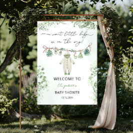 Een lieve kleine baby kleding Baby shower welkom Poster