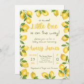 Een lieve kleine één Baby shower uitnodiging (Voorkant / Achterkant)