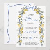 Een lieve kleine een citroen Baby shower Uitnodigi Kaart (Voorkant / Achterkant)