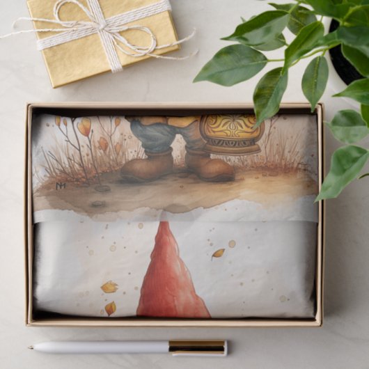 Een lieve kleine kabouter tissuepapier (Geschenk)