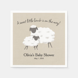 Een lieve kleine lamsbaai douche servet