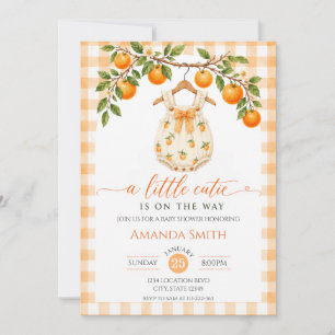 Een Lieve Kleine Oranje Baby Shower Kaart