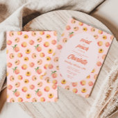 Een lieve kleine perzik pastel Baby shower uitnodi Kaart
