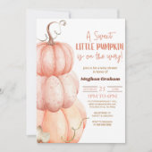 Een lieve kleine pompoen is onderweg! Baby Shower Kaart (Voorkant)