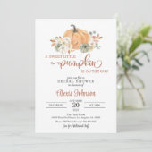 Een lieve kleine pompoen is onderweg kaart (Staand voorkant)