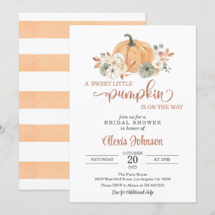 Een lieve kleine pompoen is onderweg kaart