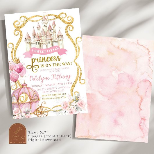 Een lieve kleine prinses baby shower kaart