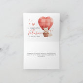 Een lieve kleine Valentijn is op de weg Baby showe Bedankkaart (Binnen)