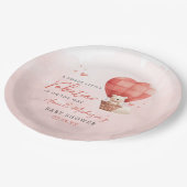 Een lieve kleine Valentijn is op de weg Baby showe Papieren Bordje (Gekanteld)