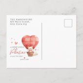 Een lieve kleine Valentijn is op de weg Baby showe Uitnodiging Briefkaart (Achterkant)