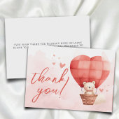 Een lieve kleine Valentijn is op de weg plat Bedankkaart