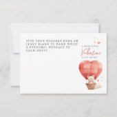 Een lieve kleine Valentijn is op de weg plat Bedankkaart (Achterkant)