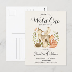Een lieve kleine wilde Boho Woodland Dieren Briefkaart