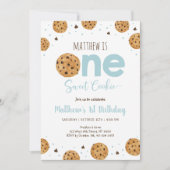 Eén lieve koekjesjongen eerste verjaardag kaart (Voorkant)