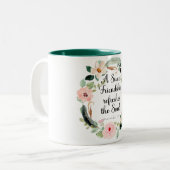 Een Lieve Vriendschap verfrist de Ziel Tweekleurige Koffiemok (Voorkant links)
