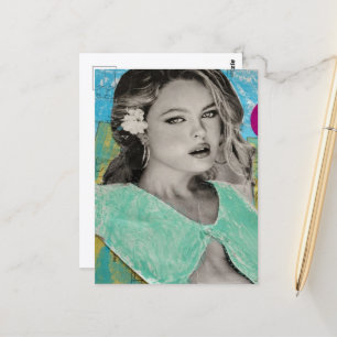 Een Lieve Vrouw Mixed Media Collage Briefkaart