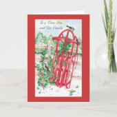 Een lieve zoon en zijn gezin feestdagen kaart (Voorkant)