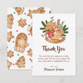 Een lieverd is onderweg naar het Baby shower Bedankkaart (Voorkant / Achterkant)