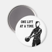 Eén lift tegelijk Kettlebell Workout Fitness Magneet (Voorkant / Achterkant)