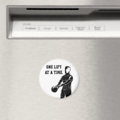 Eén lift tegelijk Kettlebell Workout Fitness Magneet (Insitu (Vaatwasser))