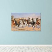 Een liggend streepje voor het hout canvas afdruk (Insitu (Houten vloer))