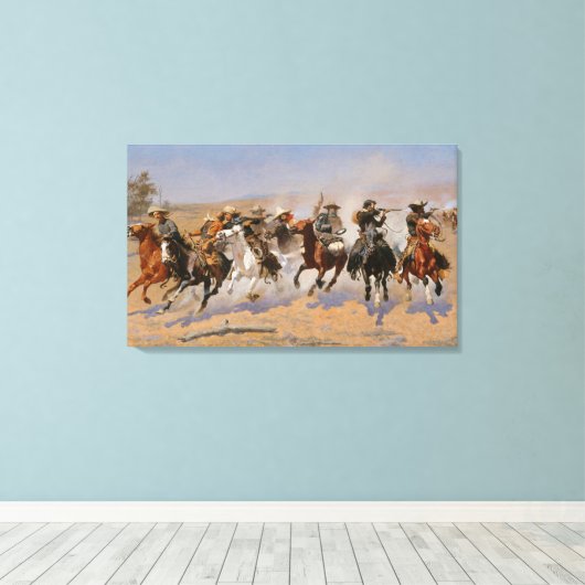 Een liggend streepje voor het hout canvas afdruk (Insitu (Houten vloer))